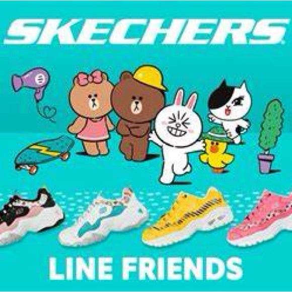 Limited Edition Skechers x Line Friends Pink Choco Sneakers - Picture 13 of 13